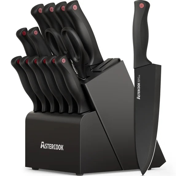 Astercook 14-Piece Kitchen Knife Set:  $39.99 