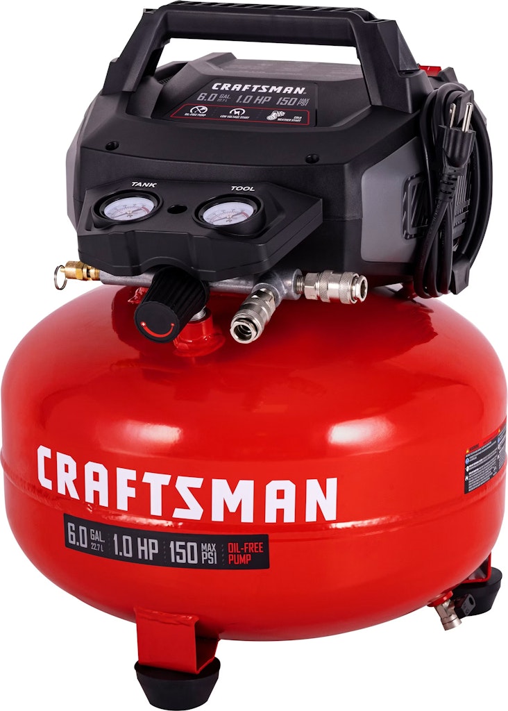 Craftsman 6-Gallon 150-PSI Portable Electric Pancake Air Compressor: $99