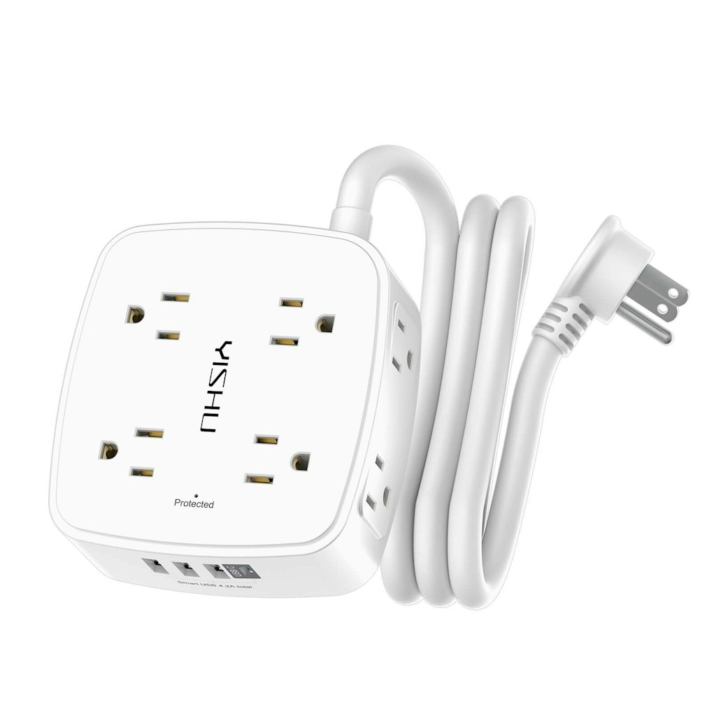 5-Foot Surge Protector Power Strip w/ 8 Outlets & 4 USB Ports: $9.98