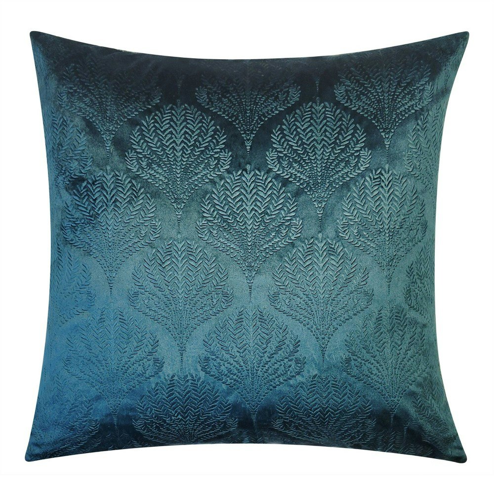 Edie@Home 20"x20" Embossed Fan Velvet Throw Pillow: $39.99