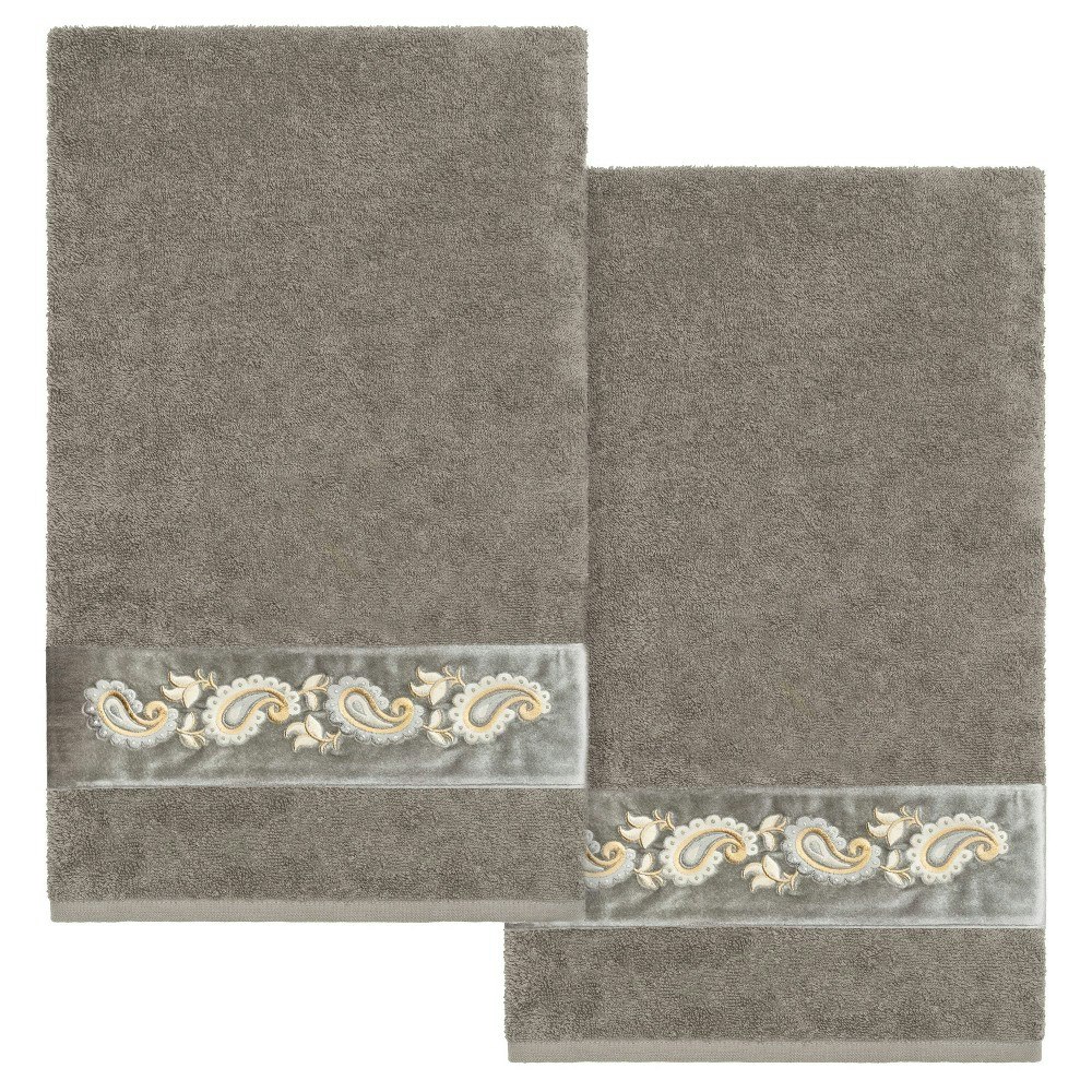 Linum Home Textiles Mackenzie Embellished Bath Towel 2-Pack: $70.99