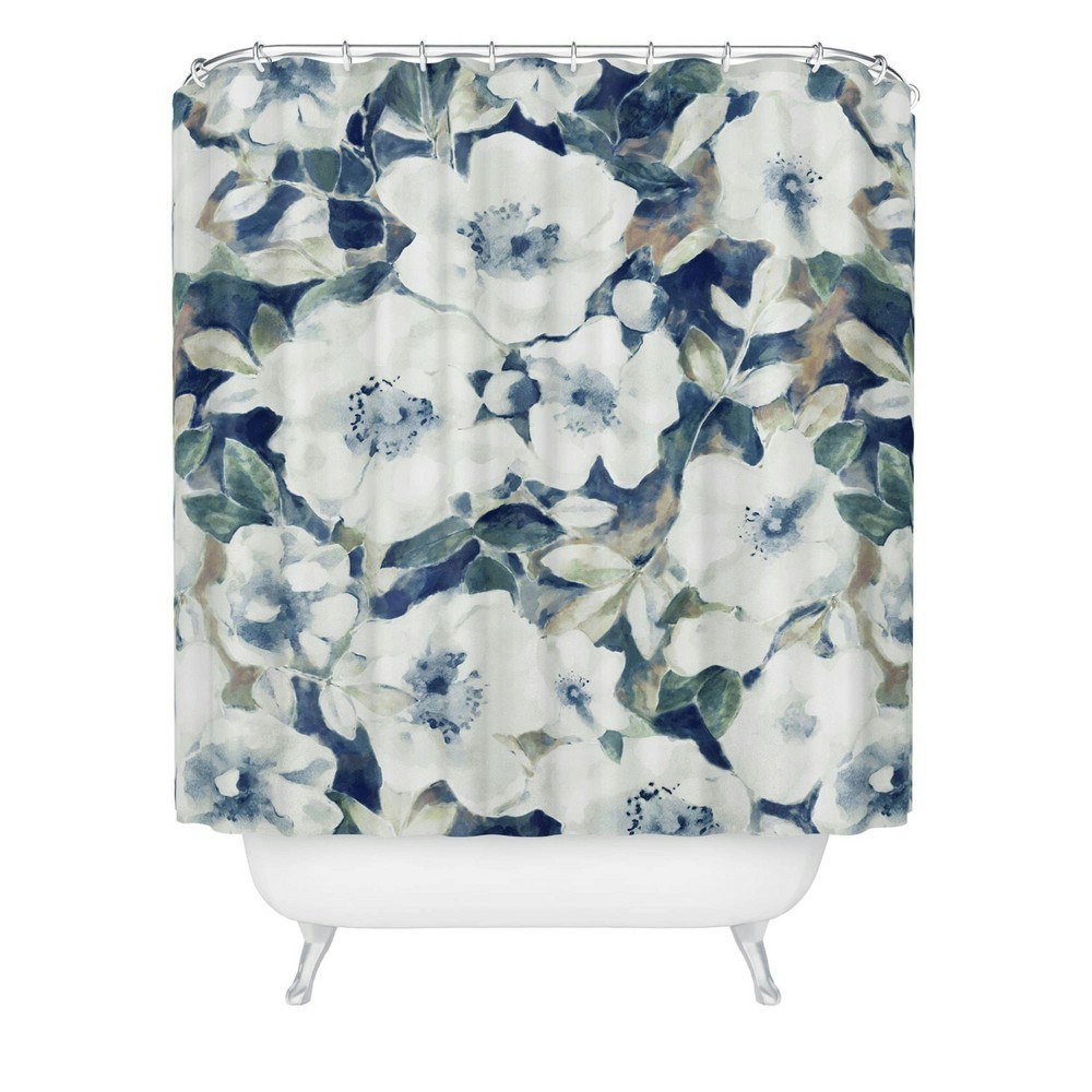 Deny Designs Jacqueline Maldonado Textural Botanical Watercolor Shower Curtain: $69.99