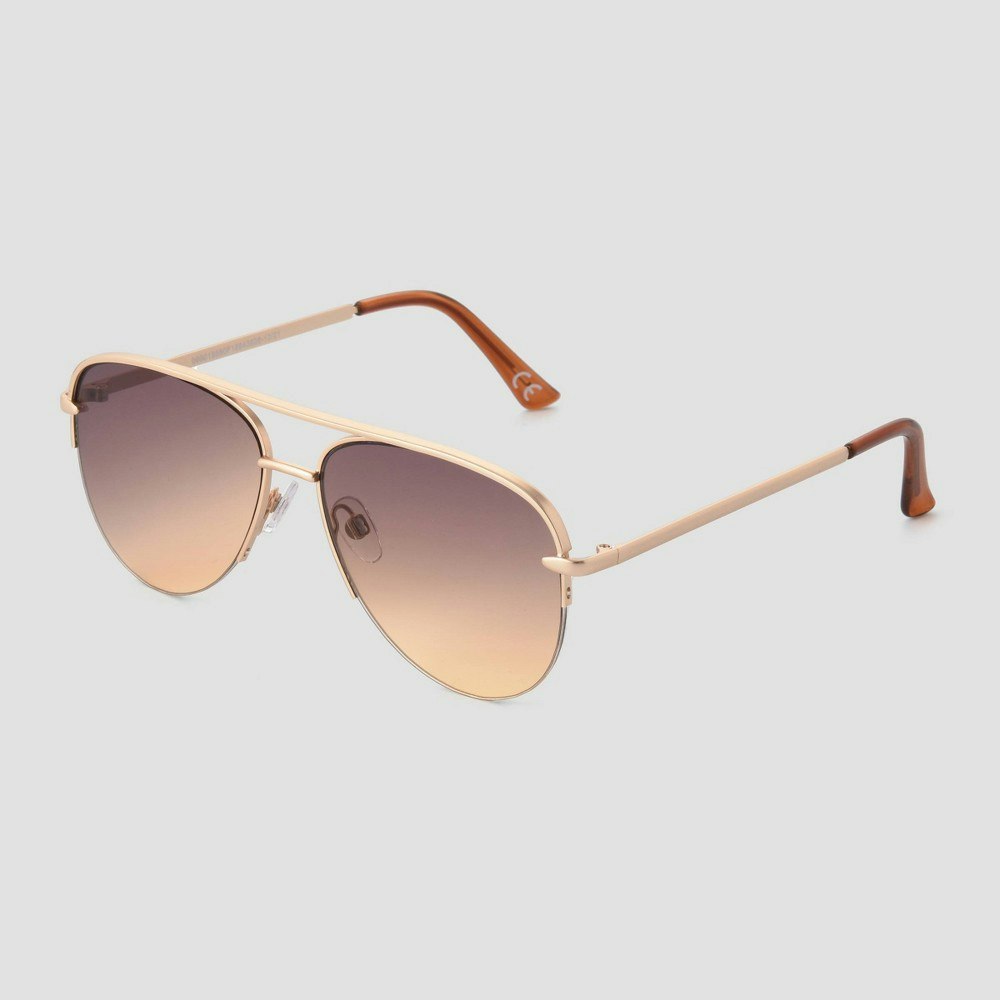 Universal Thread Women's Satin Metal Aviator Sunglasses: $18