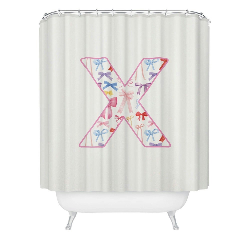 Deny Designs April Lane Bow Monogram X Shower Curtain: $69.99