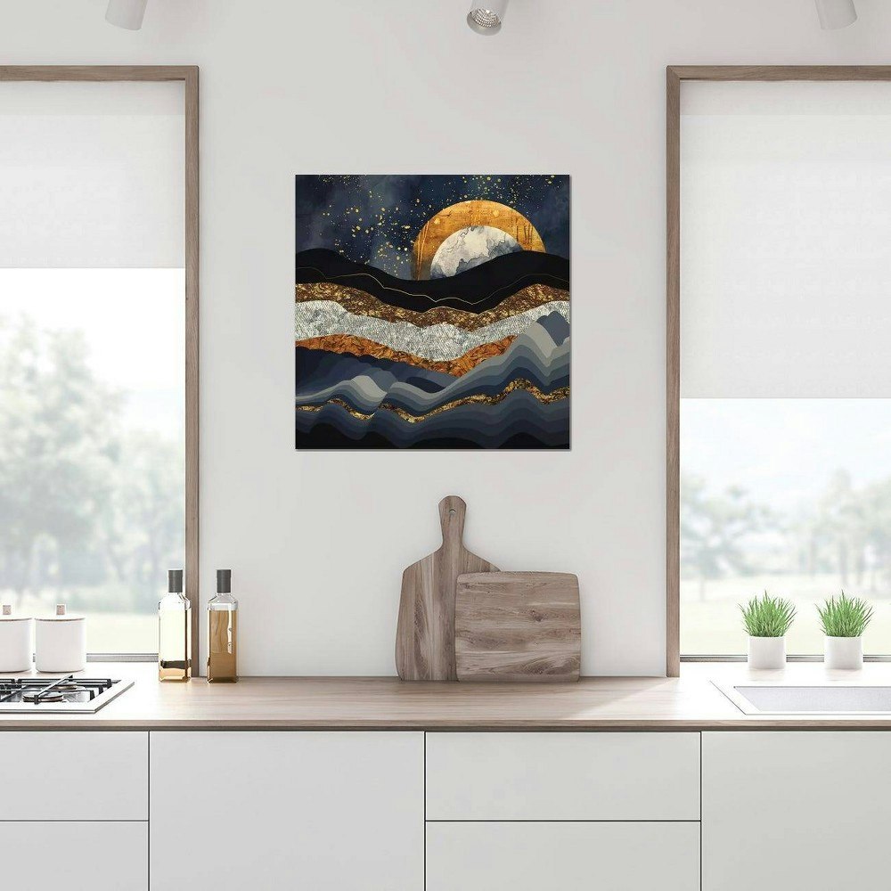 iCanvas 12"x12" Metallic Mountains Canvas Print: $37.99 iCanvas 12"x12" Metallic Mountains Canvas Print: $37.99