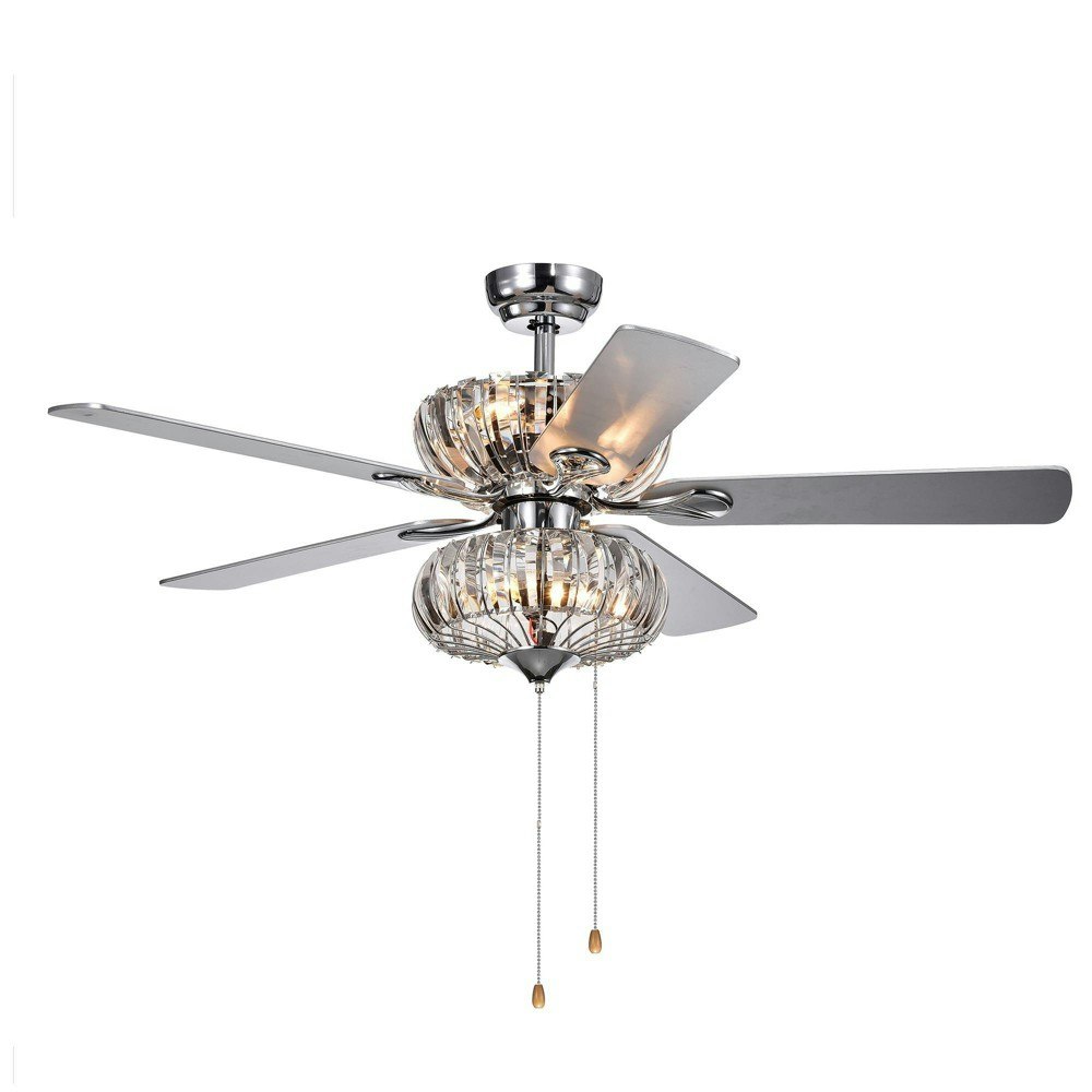 Warehouse of Tiffany Kyana 52-Inch 6-Light Crystal Ceiling Fan: $229.99 Warehouse of Tiffany Kyana 52-Inch 6-Light Crystal Ceiling Fan: $229.99