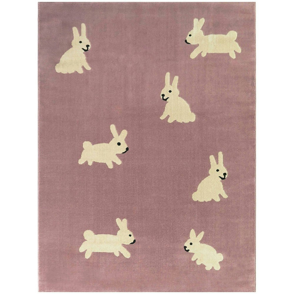 Hop Rabbit Kids' Area Rug 5'3"x7': $123.99 Hop Rabbit Kids' Area Rug 5'3"x7': $123.99