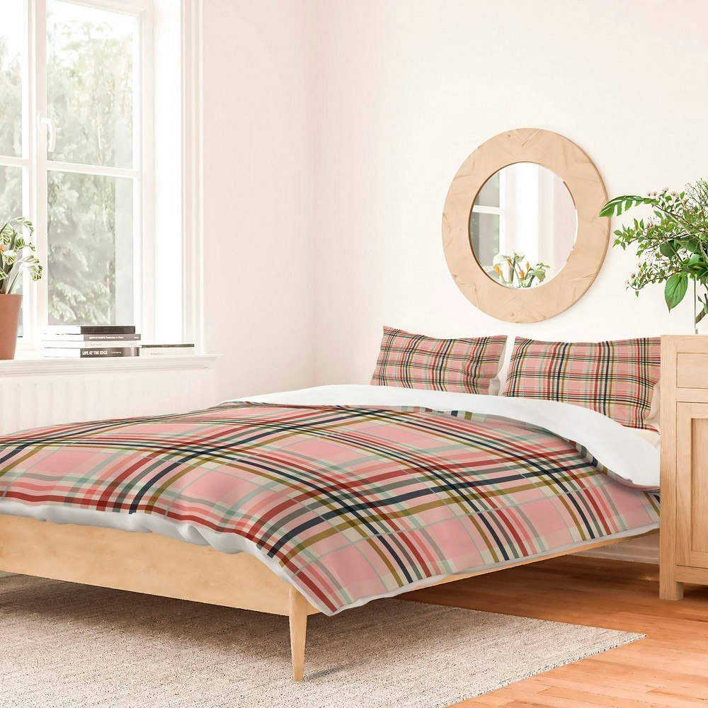 Deny Designs Marta Barragan Camarasa Modern Pastel Grid King Duvet and Sham Set: $229.99