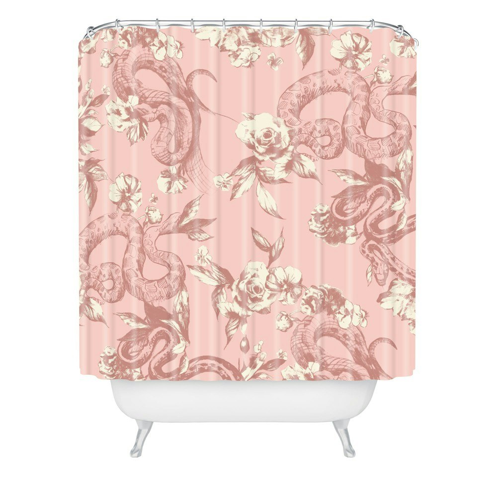 Deny Designs Floral Snake Blush Shower Curtain: $89.99