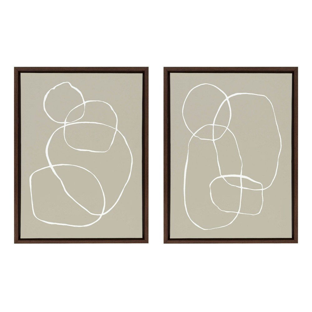 Kate & Laurel Sylvie Going in Circles 18" x 24" Framed Wall Canvas 2-Piece Set: $109.99 Kate & Laurel Sylvie Going in Circles 18" x 24" Framed Wall Canvas 2-Piece Set: $109.99