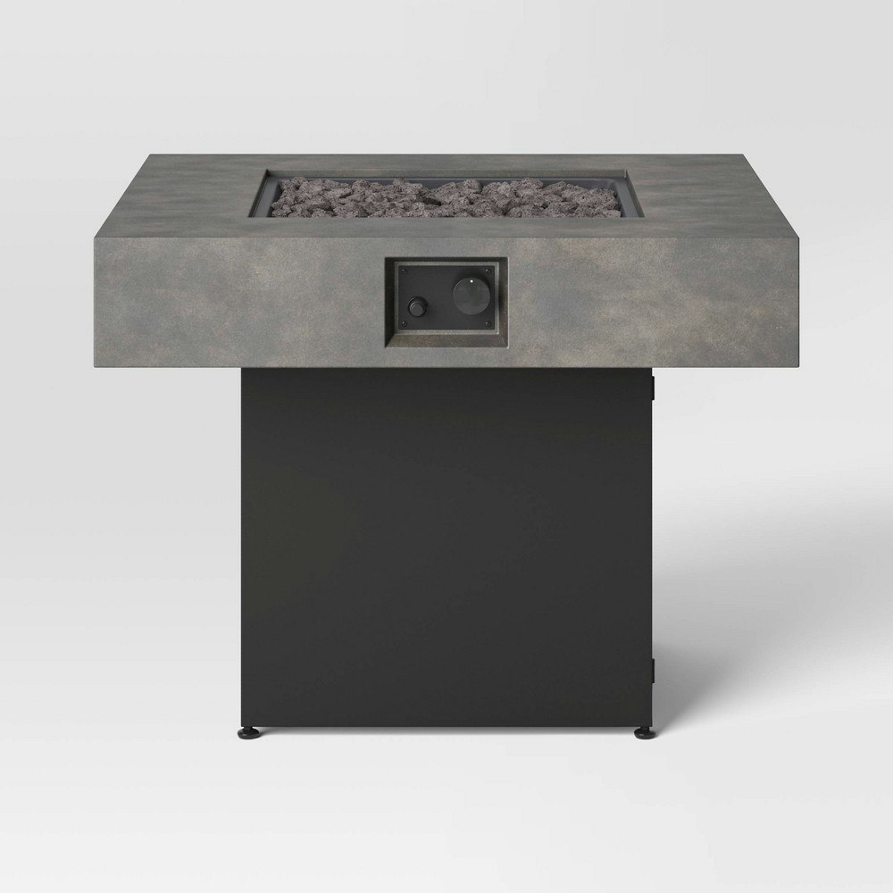 Threshold 34-Inch Square Steel Fire Pit: $550 Threshold 34-Inch Square Steel Fire Pit: $550