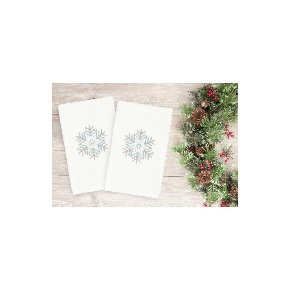 Linum Home Textiles Crystal Snowflake Hand Towel 2-Pack: $30.99