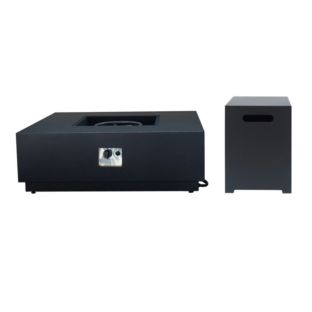 Christopher Knight Home Wellington 40-inch Square Iron Gas Fire Pit with Tank Holder: $526.99 Christopher Knight Home Wellington 40-inch Square Iron Gas Fire Pit with Tank Holder: $526.99