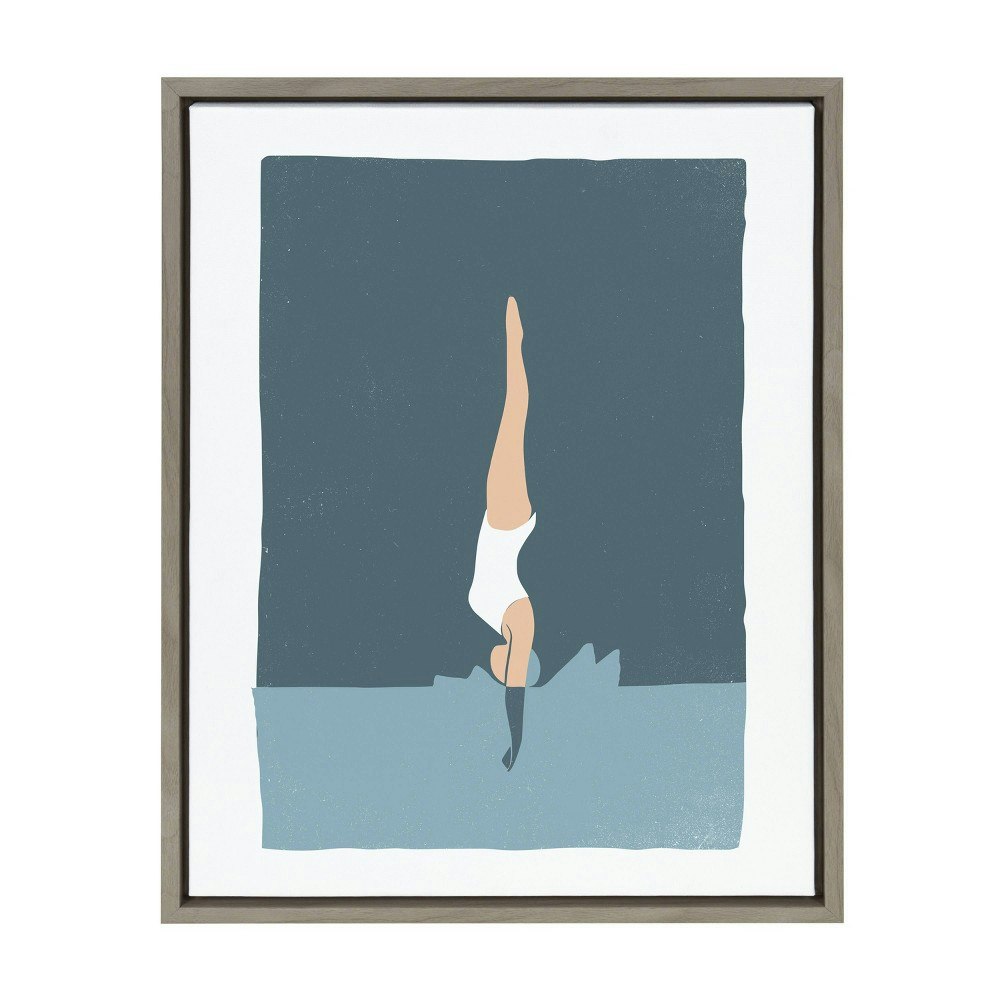 Sylvie Splash 18" x 24" Framed Canvas by Rocket Jack: $54.99