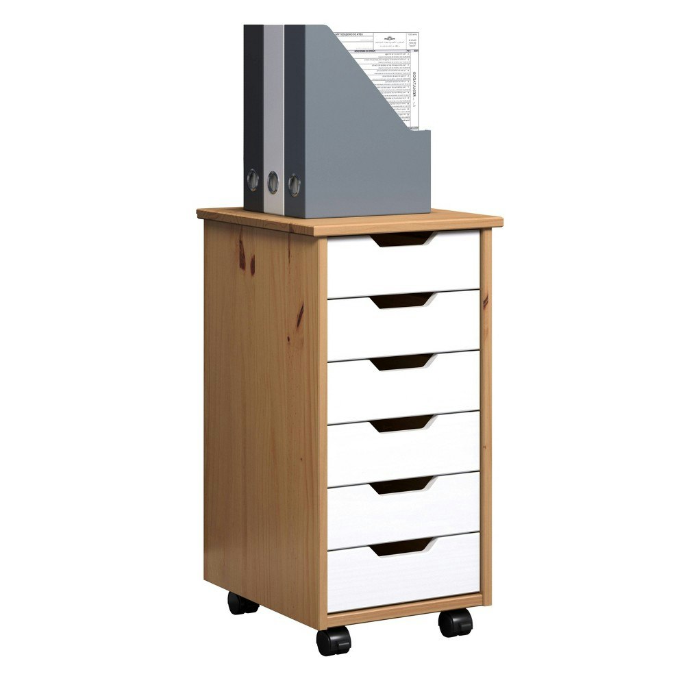 Trendfurn Omnia 6-Drawer Rolling Cart: $119.99