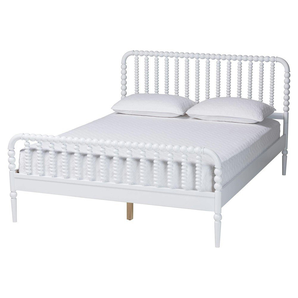 Baxton Studio Lucera Mid-Century Queen Size Bobbin Bed: $659.99