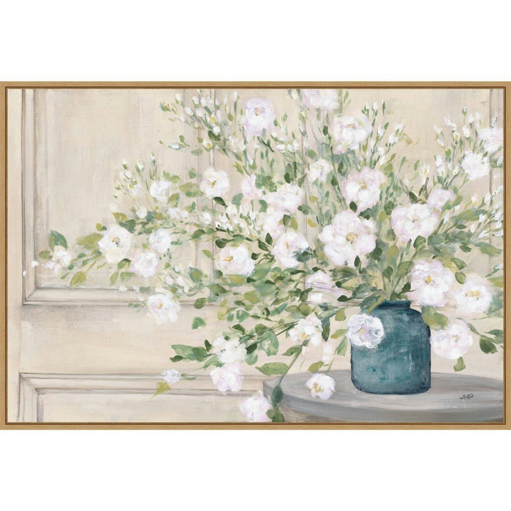 Amanti Art White Bouquet by Julia Purinton 33" x 23" Framed Canvas Print: $96.99 Amanti Art White Bouquet by Julia Purinton 33" x 23" Framed Canvas Print: $96.99