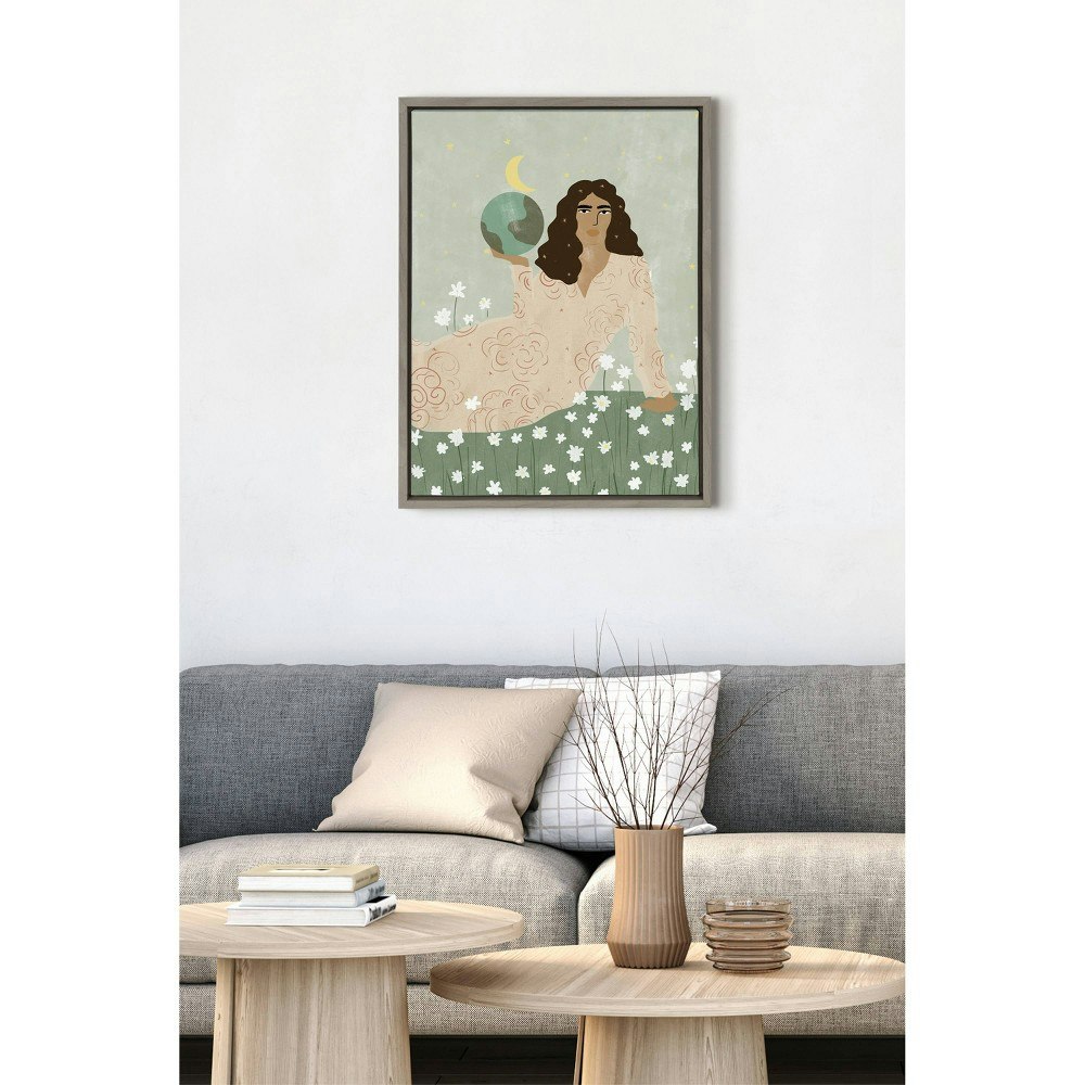 Kate & Laurel Sylvie God Is A Woman 18" x 24" Framed Wall Canvas: $54.99 Kate & Laurel Sylvie God Is A Woman 18" x 24" Framed Wall Canvas: $54.99