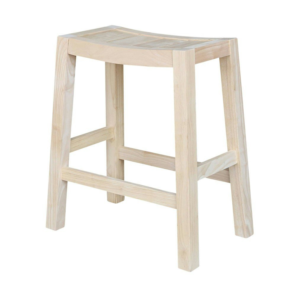 International Concepts 24-inch Unfinished Wood Counter Height Barstool: $77.99