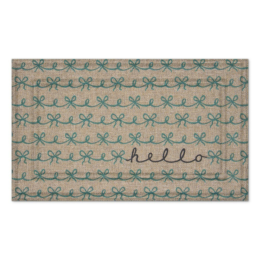 Apache Mills 1'6"x2'6" Premier Woven Ribbons Hello Doormat: $12.69