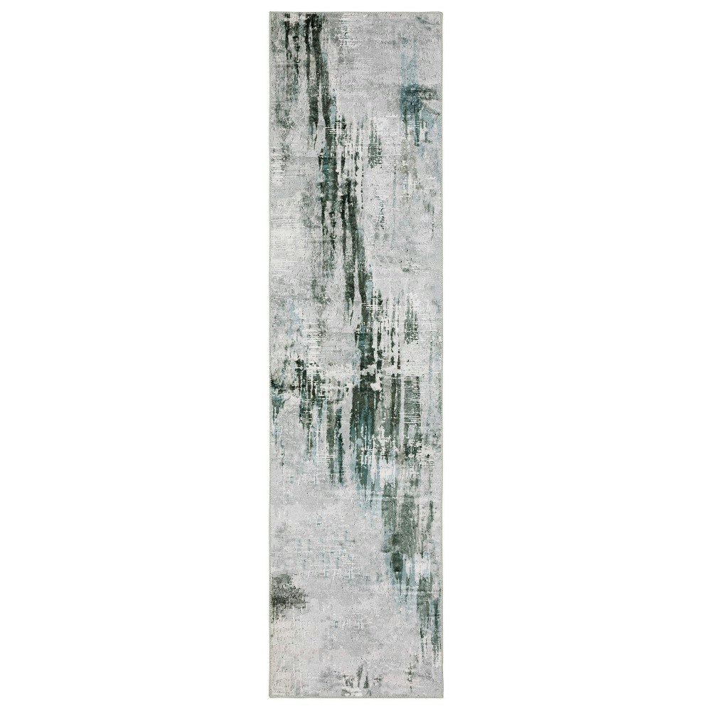 Captiv8e Designs 2'x8' Micah Modern Abstract Area Rug Runner: $130.99 Captiv8e Designs 2'x8' Micah Modern Abstract Area Rug Runner: $130.99