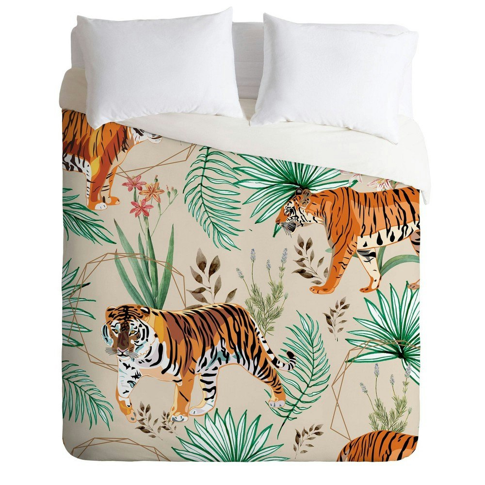King 83 Tropical and Tigers Duvet Set: $212.99
