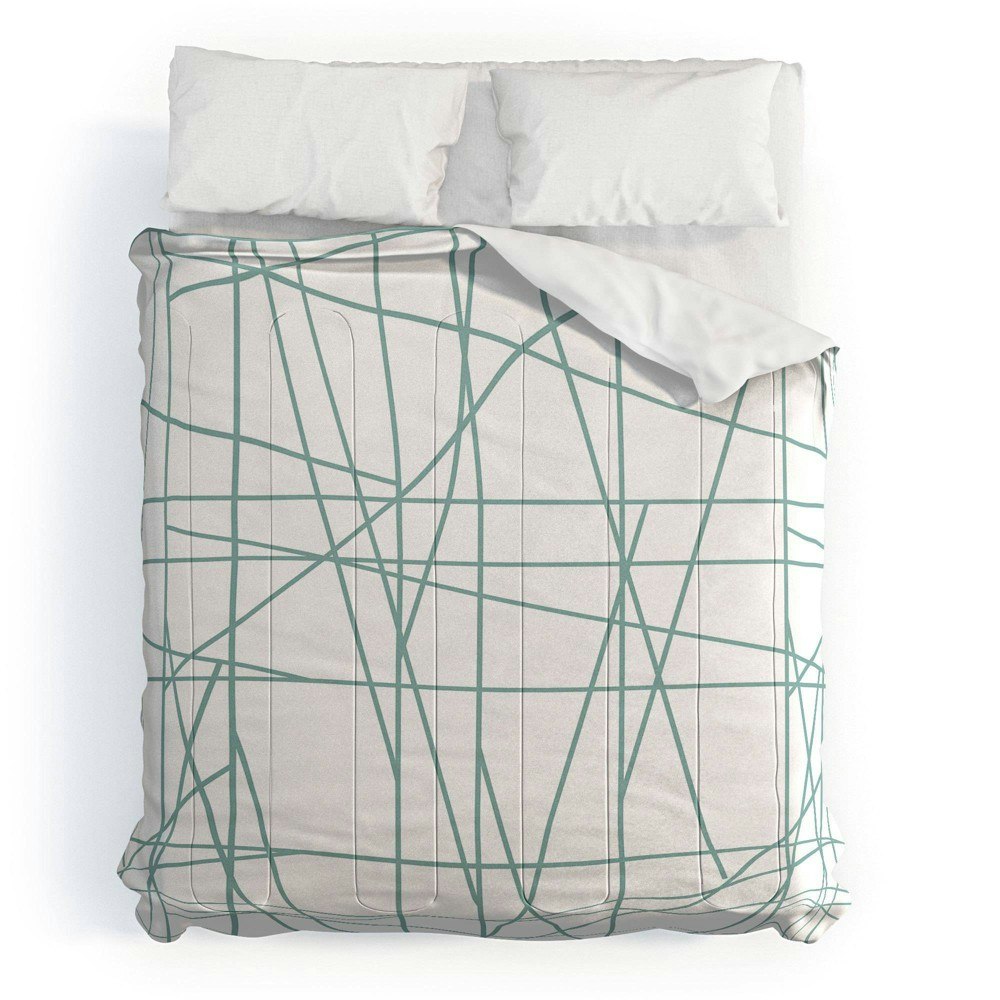 Deny Designs Architecture Dream Queen Cotton Comforter and Sham 3-Piece Set: $264.99