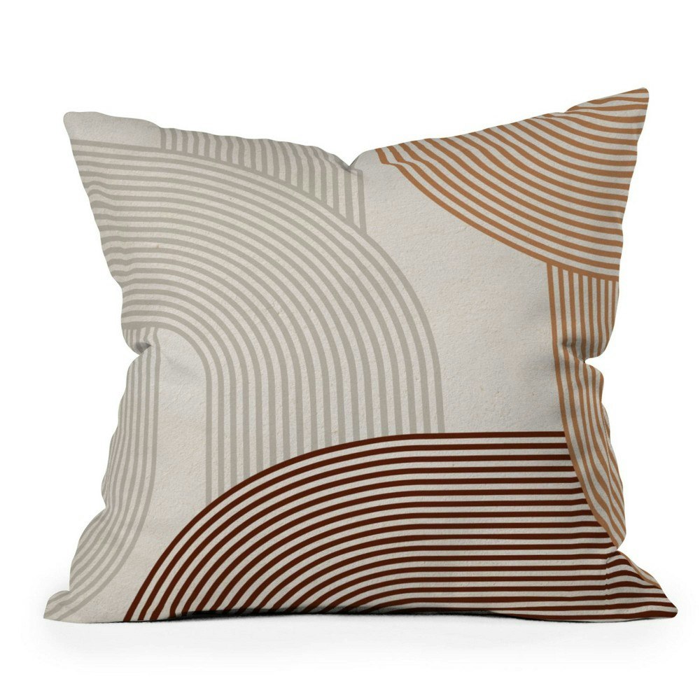 Iveta Abolina 18"x18" Mid-Century Line Art Throw Pillow: $49.49