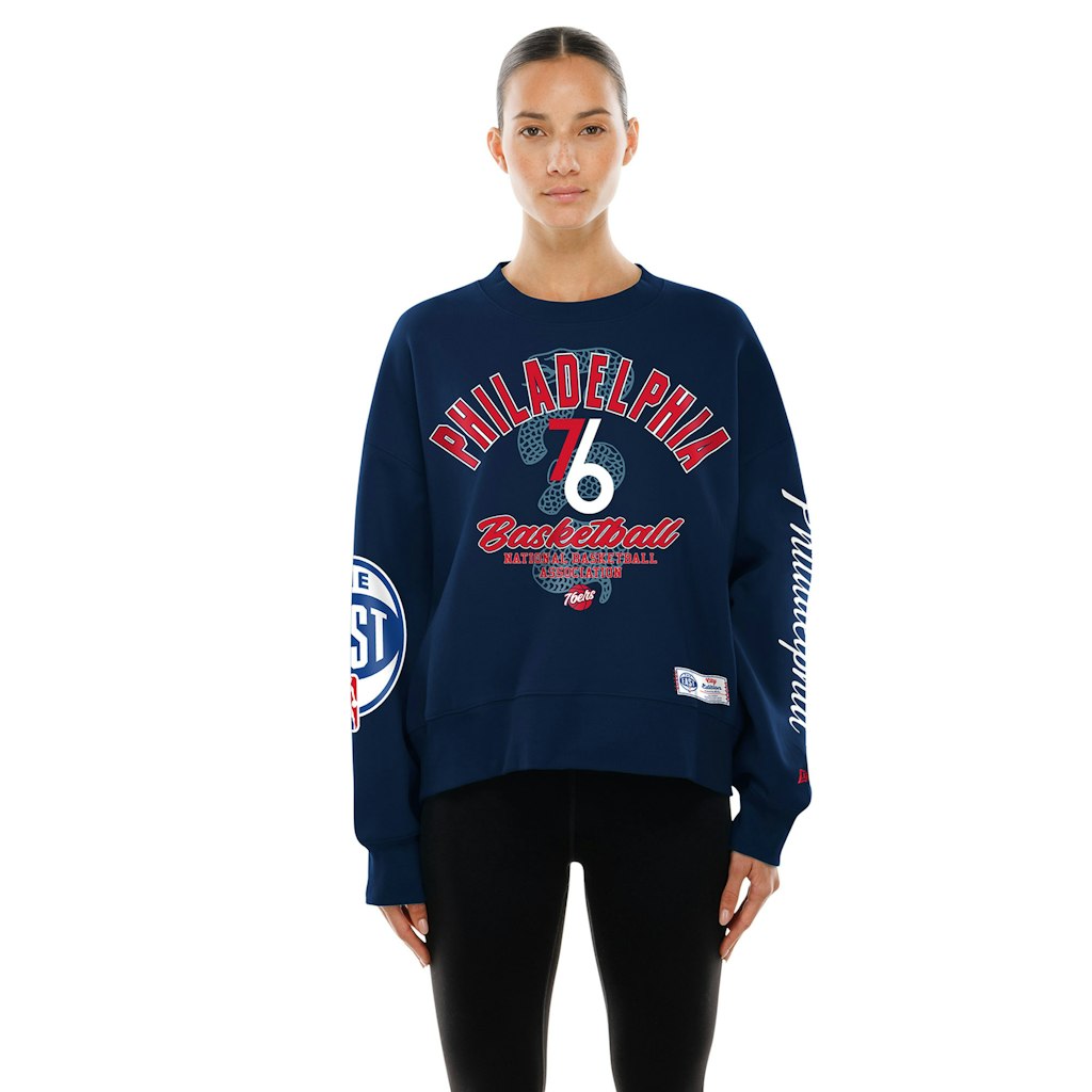 Women's New Era Philadelphia 76ers 2025/26 City Edition Sweatshirt: $64.99 Women's New Era Philadelphia 76ers 2025/26 City Edition Sweatshirt: $64.99