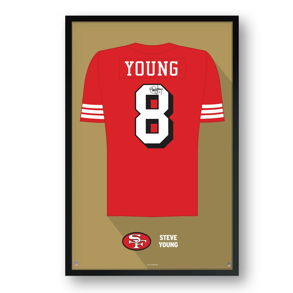 Steve Young San Francisco 49ers Framed 27" x 39" Jersey Art Print: $129.99