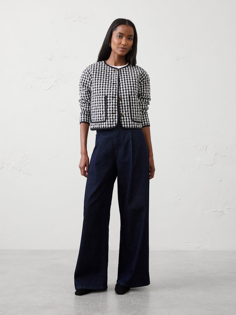 Quilted Gingham Jacket: $64 Quilted Gingham Jacket: $64