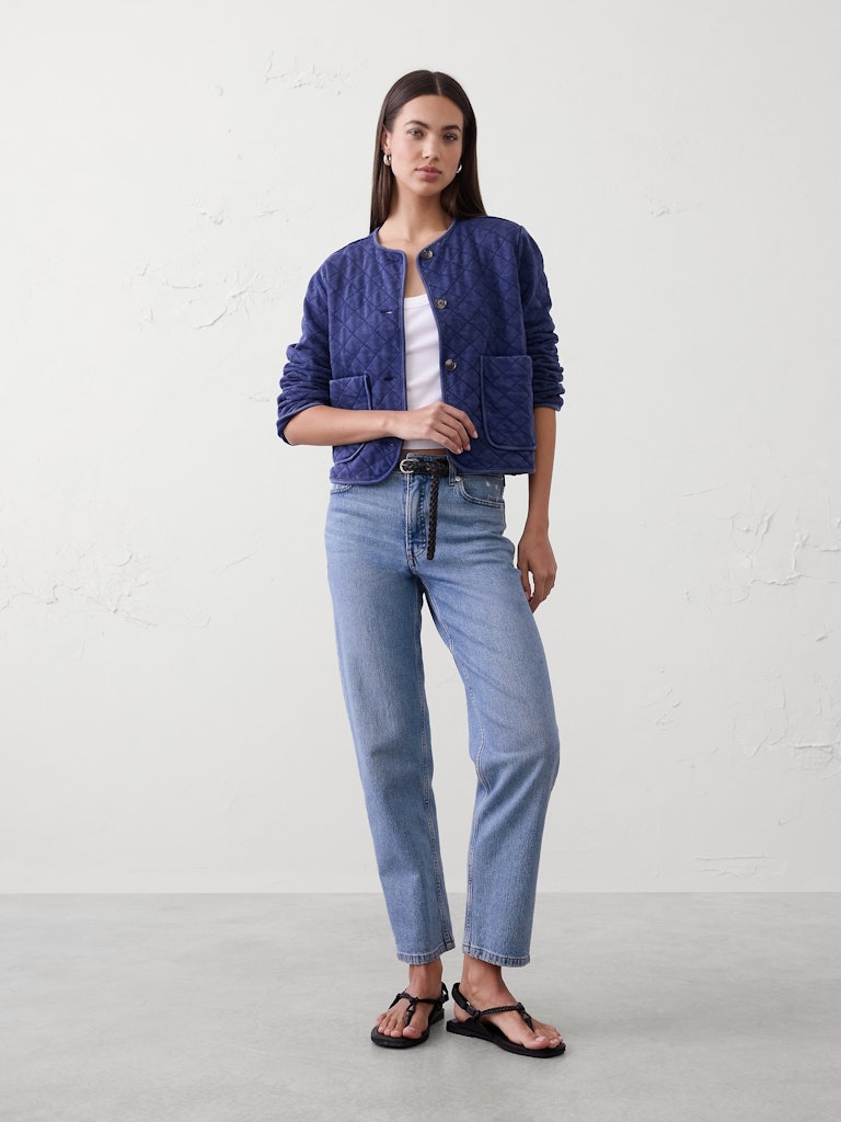 Quilted Knit Jacket: $45 Quilted Knit Jacket: $45