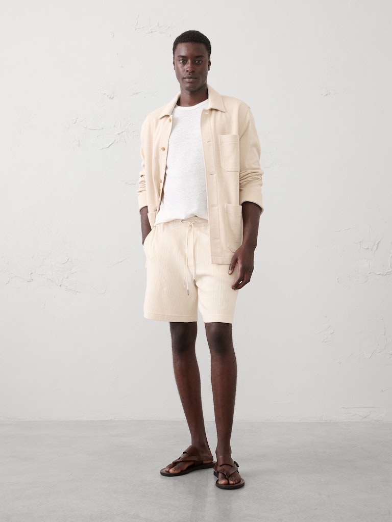 7-Inch Crinkle Ribbed Pull-On Shorts: $26 7-Inch Crinkle Ribbed Pull-On Shorts: $26