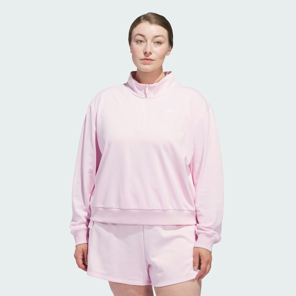 Essentials Small Logo Quarter-Zip Sweatshirt Plus Size: $35