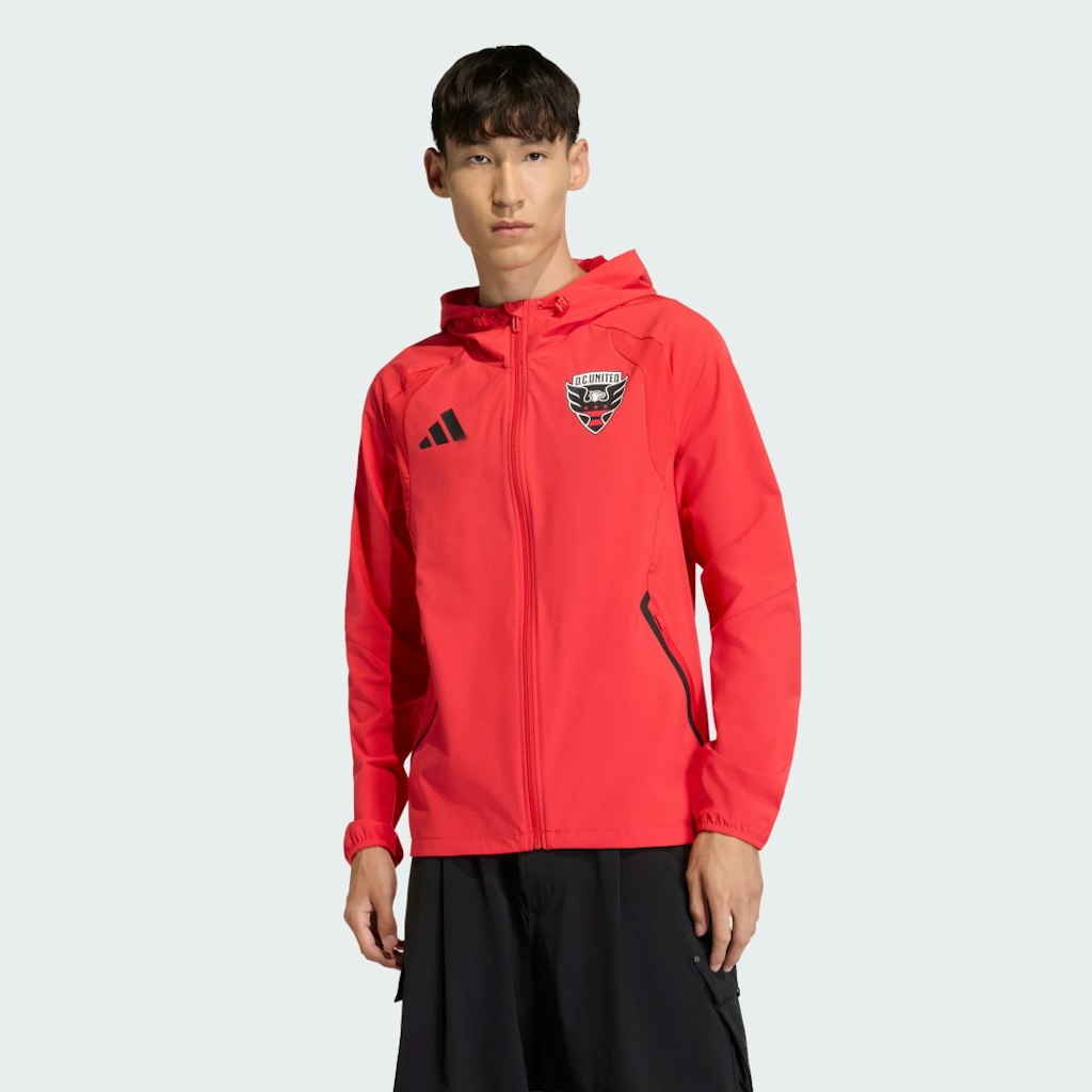 DC United Tiro Tech Full Zip Windbreaker Jacket: $100 DC United Tiro Tech Full Zip Windbreaker Jacket: $100