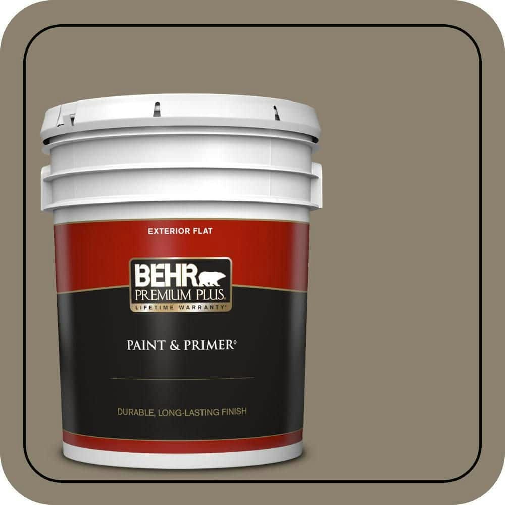 Behr Premium Plus 5-Gallon Mocha Accent Flat Exterior Paint and Primer: $215 Behr Premium Plus 5-Gallon Mocha Accent Flat Exterior Paint and Primer: $215