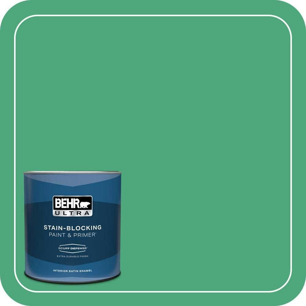 Behr Premium Plus 1-Quart Shamrock Green Satin Interior Paint and Primer: $23.98 Behr Premium Plus 1-Quart Shamrock Green Satin Interior Paint and Primer: $23.98