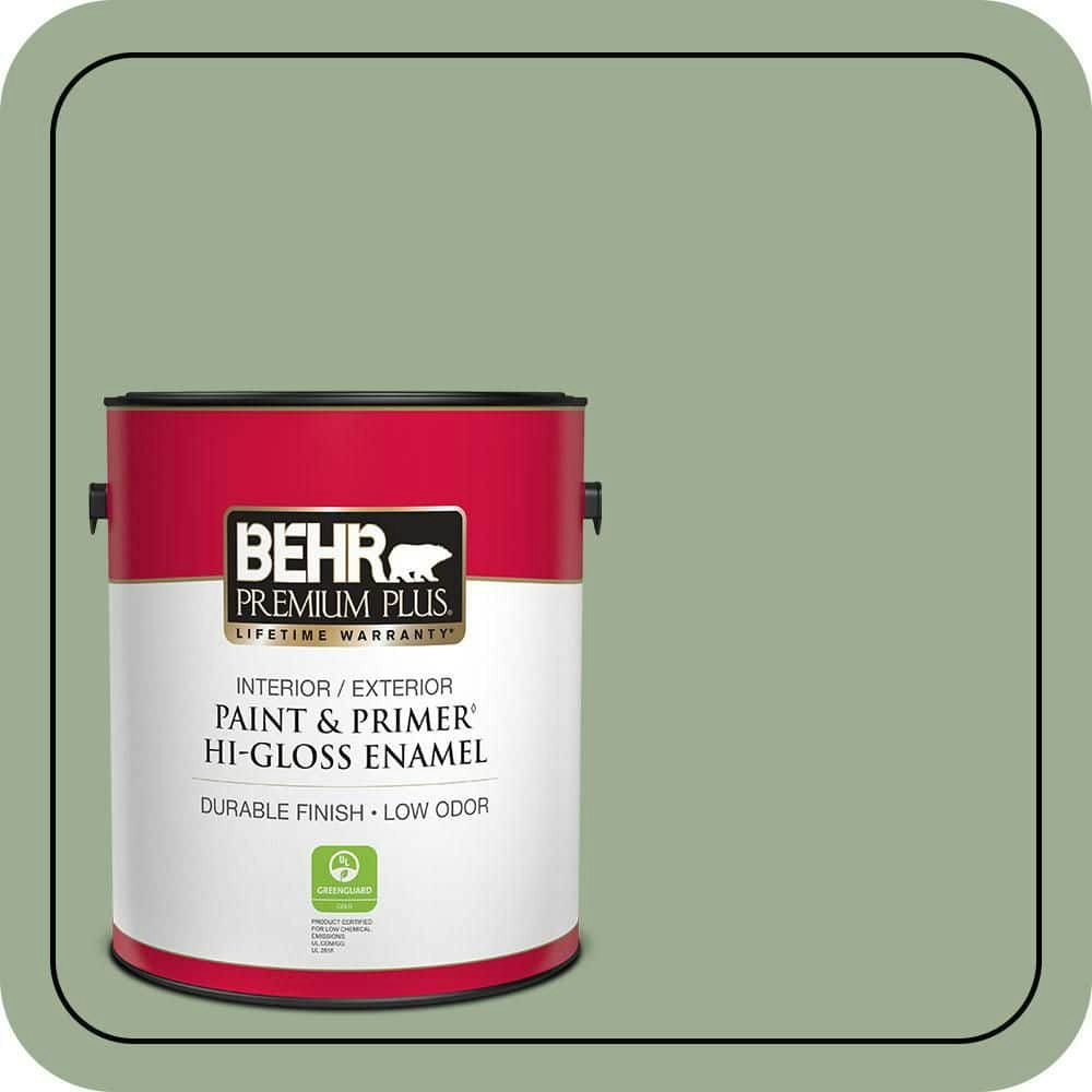 Behr Roof Top Garden Hi-Gloss Enamel Interior/Exterior Paint & Primer 1-Gallon: $45.98
