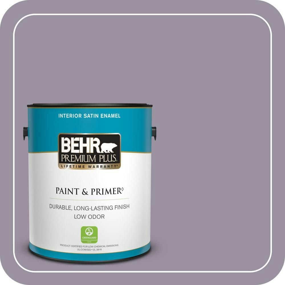 Behr Premium Plus 1-Gallon Amethyst Phlox Satin Interior Paint and Primer: $40.98 Behr Premium Plus 1-Gallon Amethyst Phlox Satin Interior Paint and Primer: $40.98