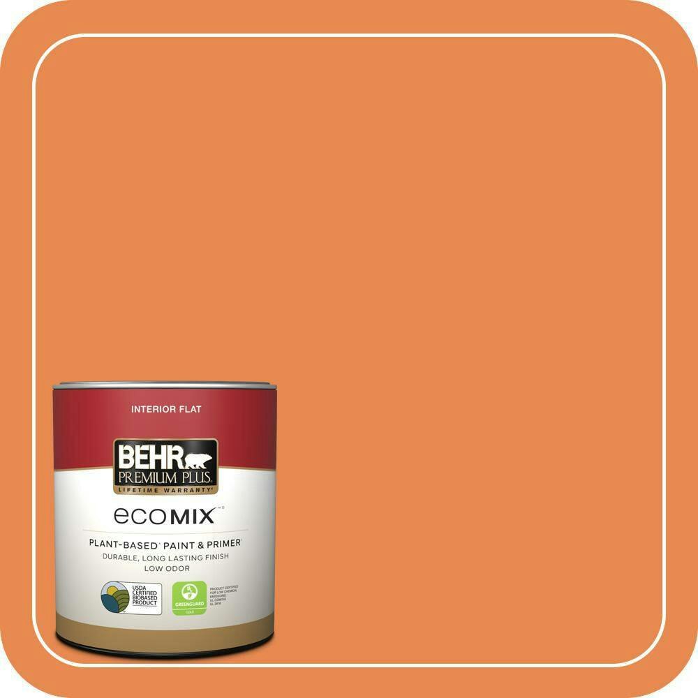 Mandarin Flat EcoMix Plant-Based Interior Paint & Primer 1-Quart: $19.48 Mandarin Flat EcoMix Plant-Based Interior Paint & Primer 1-Quart: $19.48