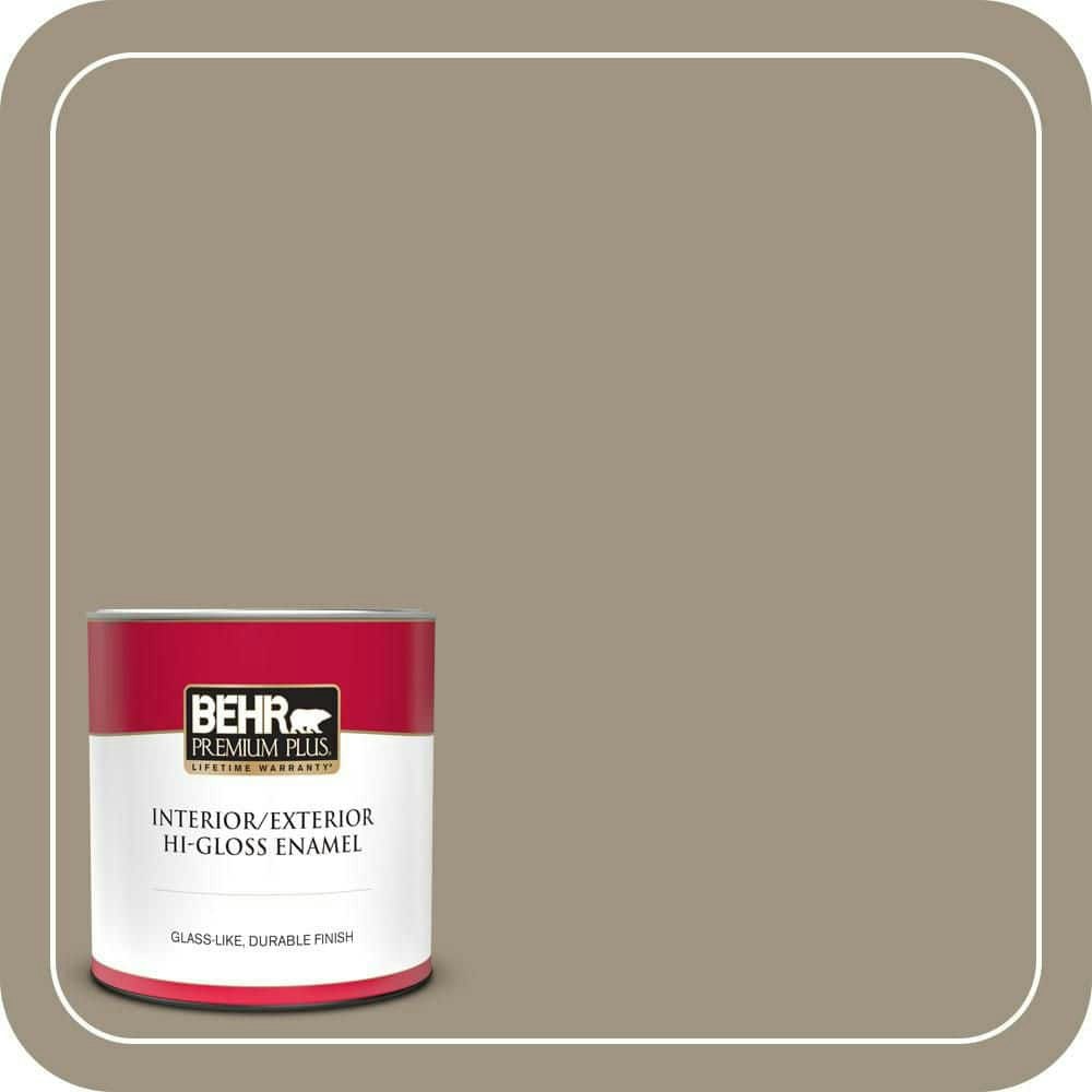 Shadow Taupe Hi-Gloss Interior and Exterior Paint and Primer 1-Quart Can: $21.48 Shadow Taupe Hi-Gloss Interior and Exterior Paint and Primer 1-Quart Can: $21.48
