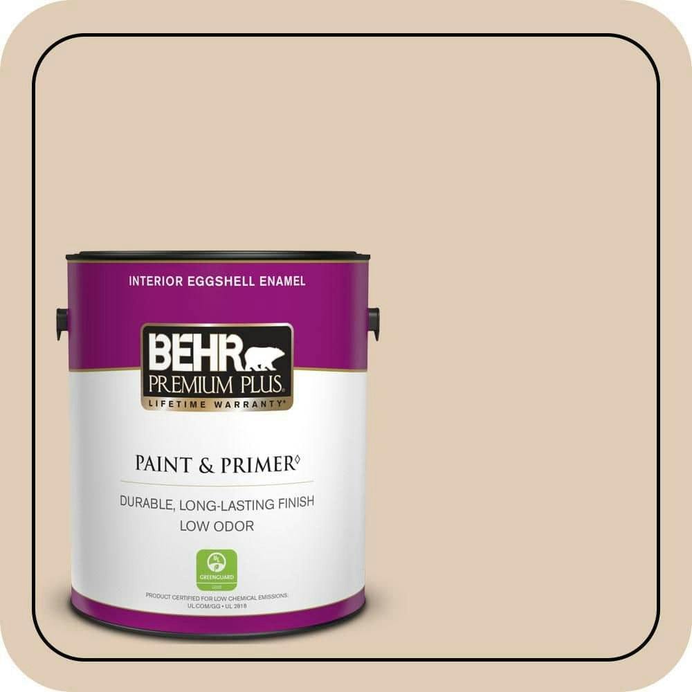 Behr Premium Plus 1-Gallon Rice Crackers Eggshell Interior Paint and Primer: $37.98 Behr Premium Plus 1-Gallon Rice Crackers Eggshell Interior Paint and Primer: $37.98