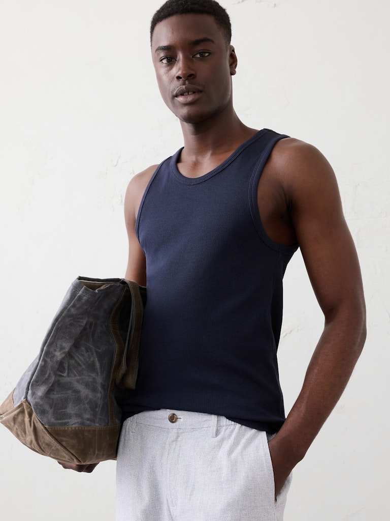 Fitted Mini Ribbed Tank: $15