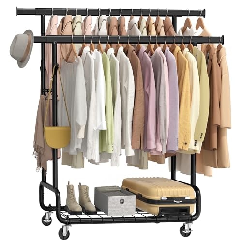 Songmics Heavy-Duty Rolling Garment Rack: $69.99