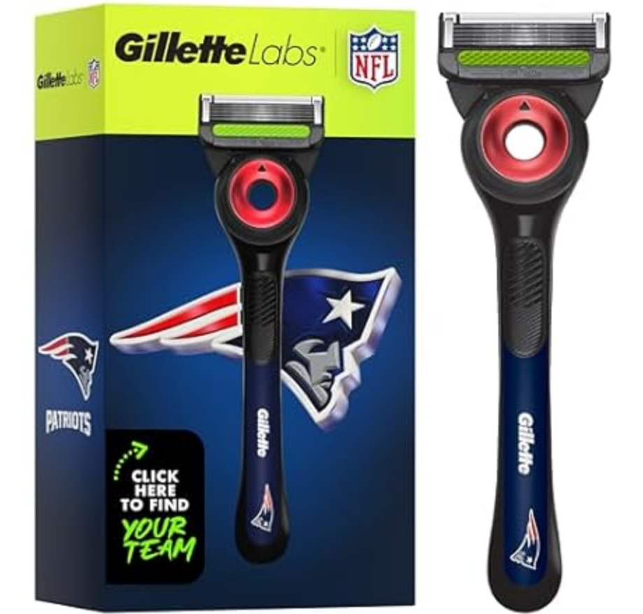Gillette Labs Special NFL Patriots Edition Shaving Razor w/ 4 Refills: $8.99 Gillette Labs Special NFL Patriots Edition Shaving Razor w/ 4 Refills: $8.99