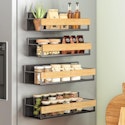 Songmics Magnetic Bamboo Spice Rack 4-Pack for $14 + free shipping w/ Prime