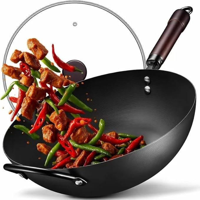 FGJ 13" Carbon Steel Wok: $22 w/ Prime