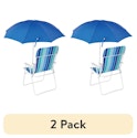 Mainstays Clip-On Beach Chair Umbrella 2-Pack for $14 + free shipping w/ $35