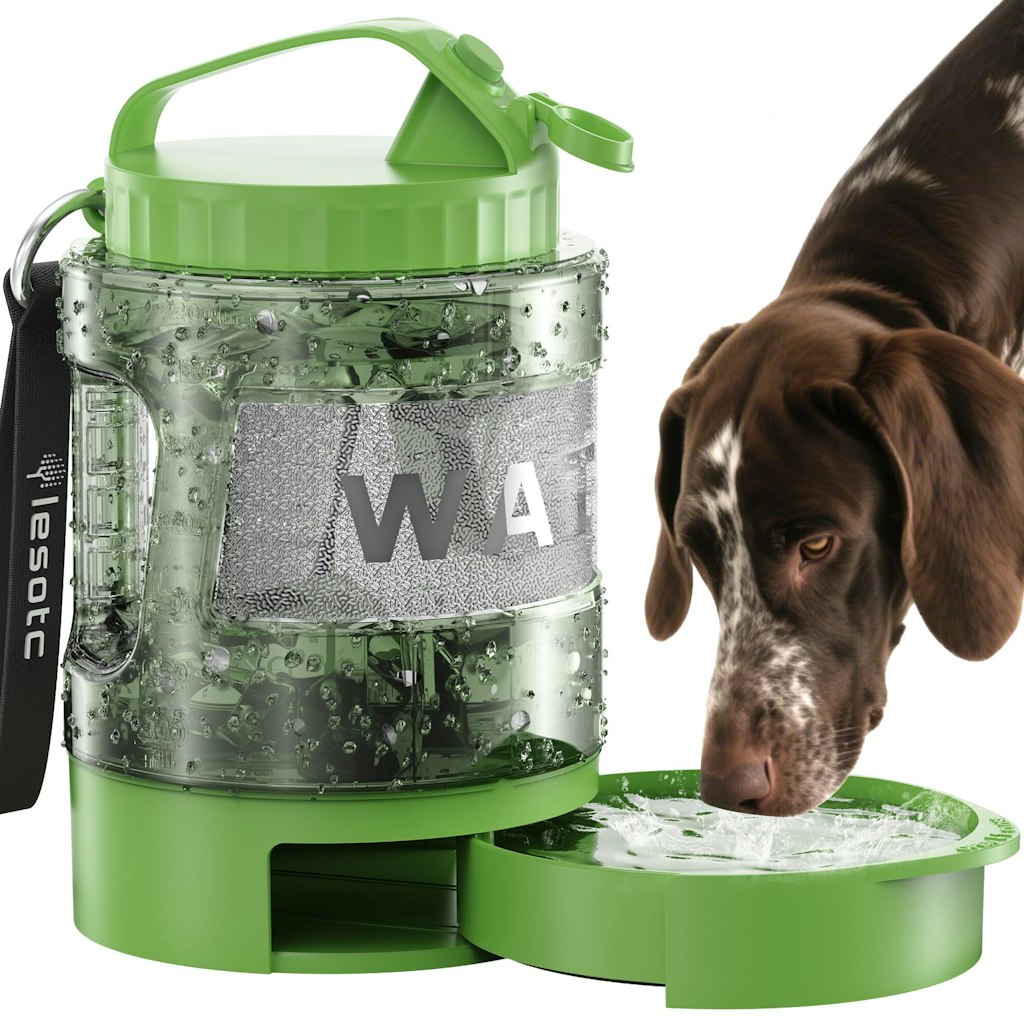Portable Dog Water Bowl Dispenser w/ Pull-Out Bowl: $15.19