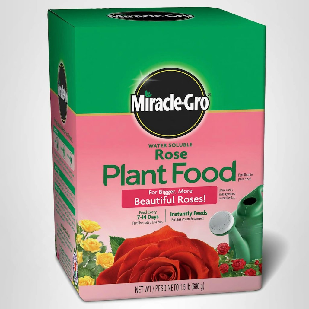 Miracle-GRO Water Soluble Rose Plant Food 1.5-lb.: $7.00 Miracle-GRO Water Soluble Rose Plant Food 1.5-lb.: $7.00